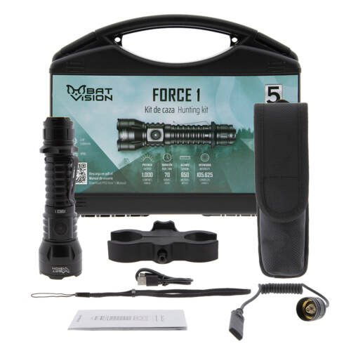 LINTERNA FORCE UNO 1,000 LUM. KIT DE CAZA