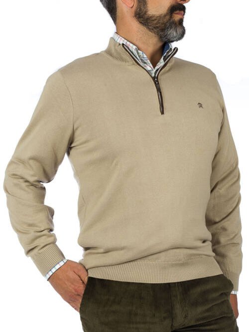 Jersey Caza Hombre Drakes Beige