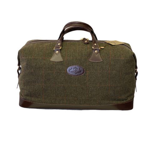 Bolsa de Viaje Tweed/Piel Kaki/Cámel