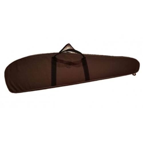 FUNDA ACOLCHADA PARA RIFLE CON VISOR EN CORDURA MARRÓN. 120 CM