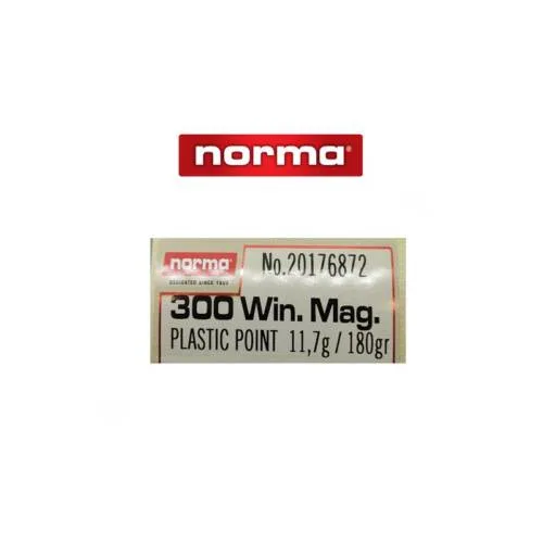 Bala Norma 300 Win Mag 180GR Plastic Point