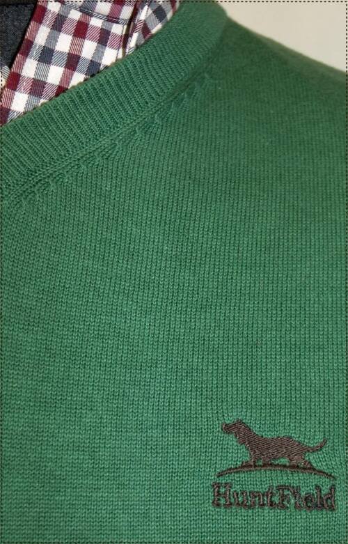 JERSEY PICO CABALLERO ALGODON VERDE - Imagen 2