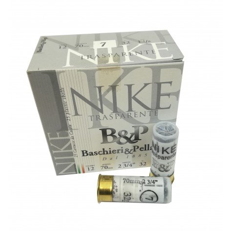 CARTUCHO B&P CAZA NIKE TRANSPARENTE CAL.12 - 32GR.